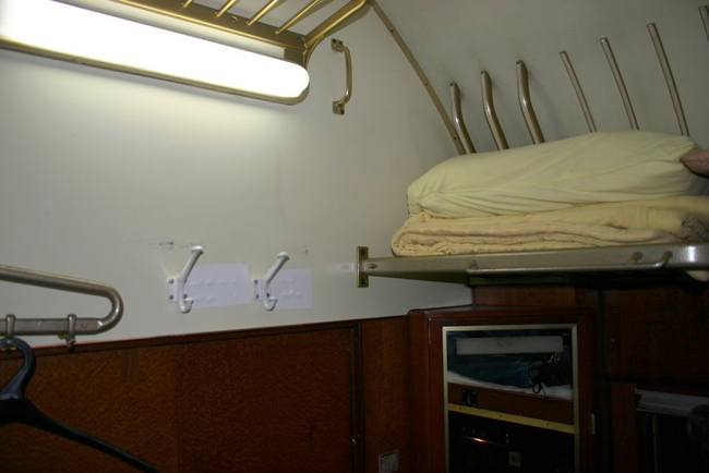 Linens in Train Compartment