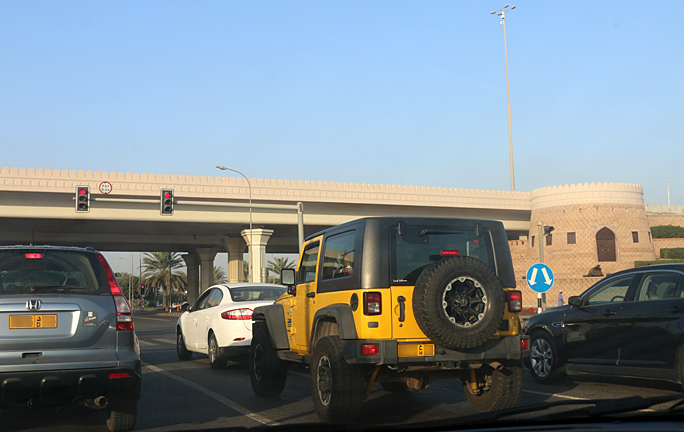 cars traffic Muscat
