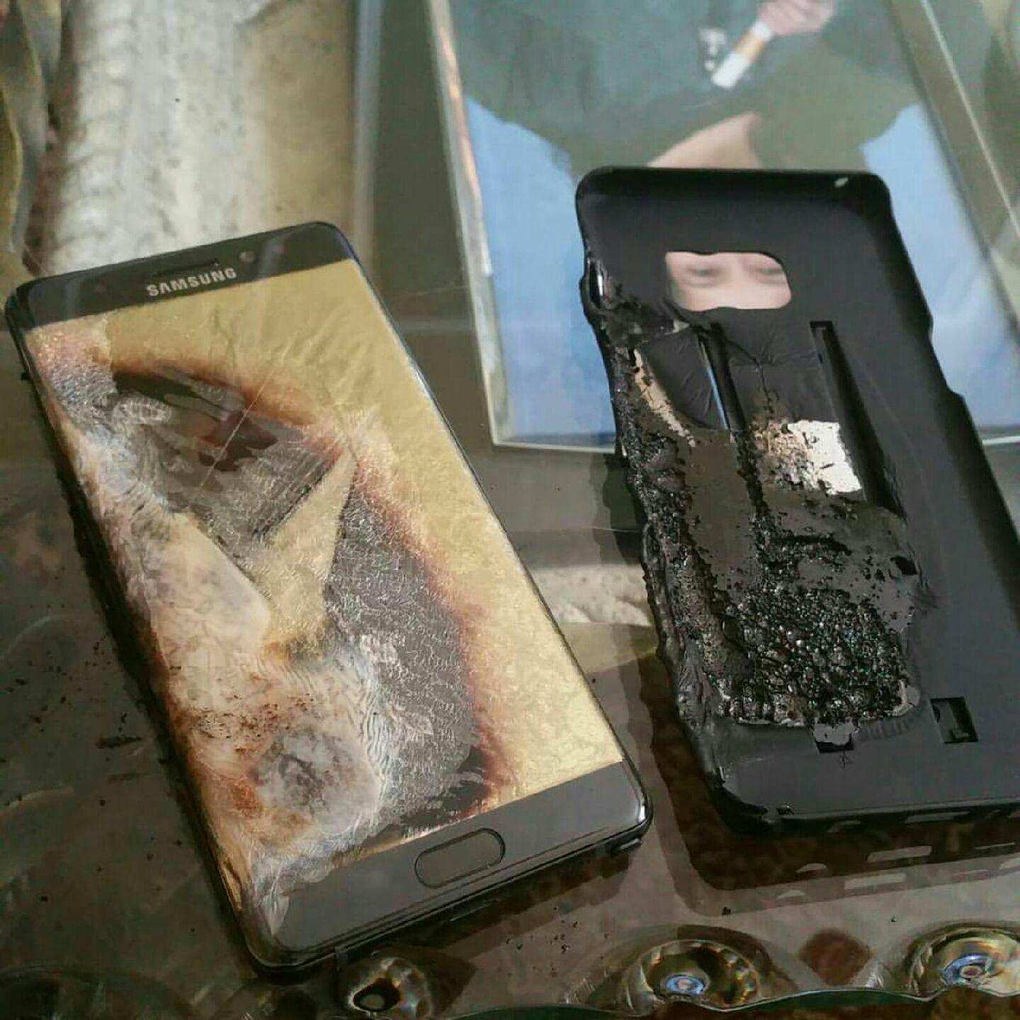 Samsung Galaxy Note7 exploded