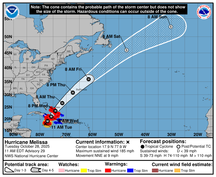 a map of the hurricane