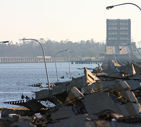 Hurricane Katrina Biloxi Bay Bridge Mississippi