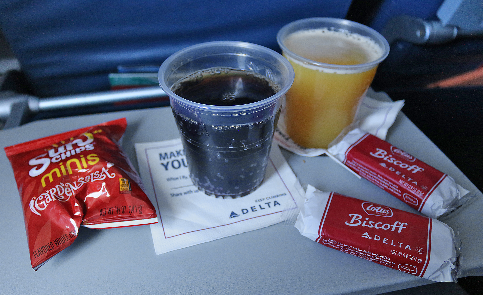 a drink and a beverage on a table