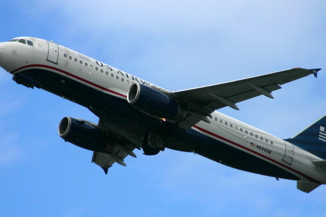 a plane flying in the sky