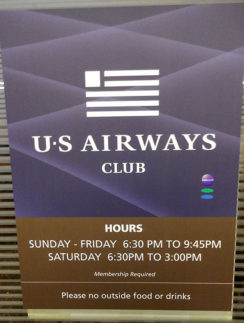 US Airways Club Sign