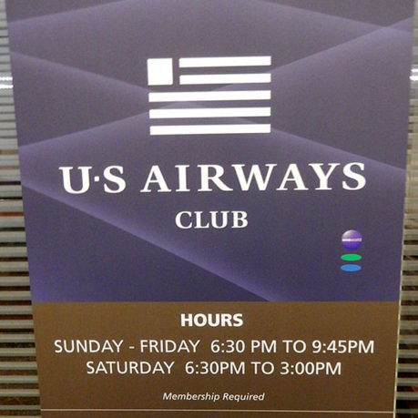 US Airways Club Sign
