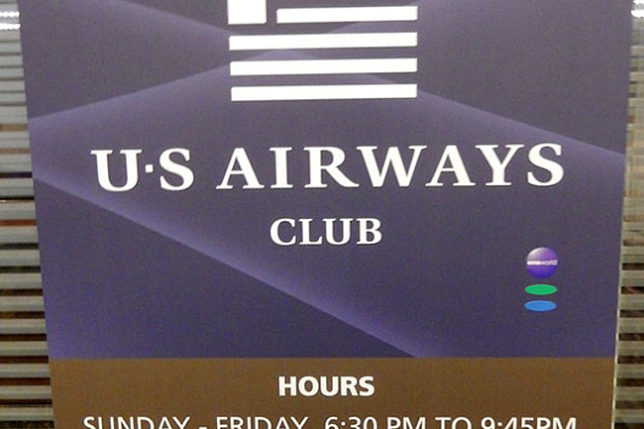 US Airways Club Sign