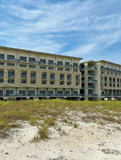 a building with many windows