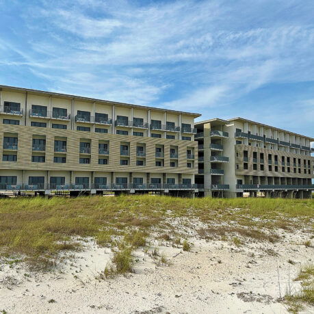 a building with many windows