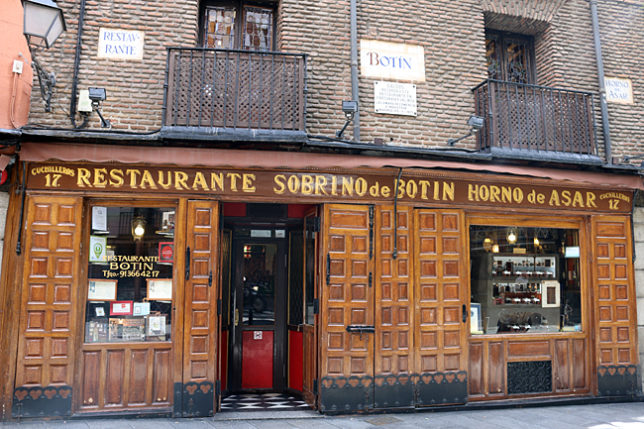 Restaurante Sobrino de Botin Madrid