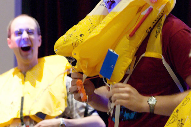 Life jacket demonstration