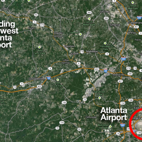 Silver Comet Field at Paulding Northwest Atlanta Airport Map