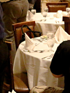 Dining solo in a restaurant