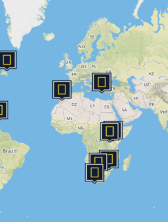 a map of the world with different countries/regions