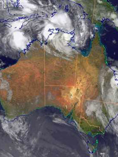 a satellite view of australia