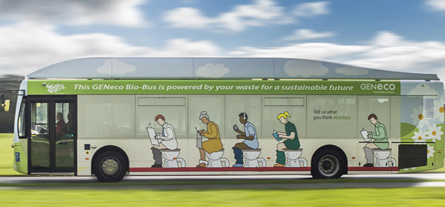a bus with a picture of people on it