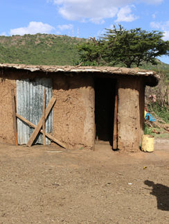 Maasai home cow manure Kenya