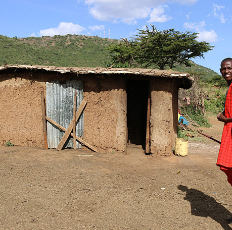 Maasai home cow manure Kenya