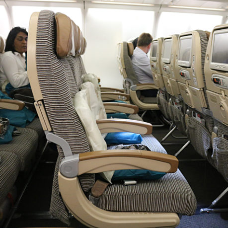 Etihad Airways economy class seats