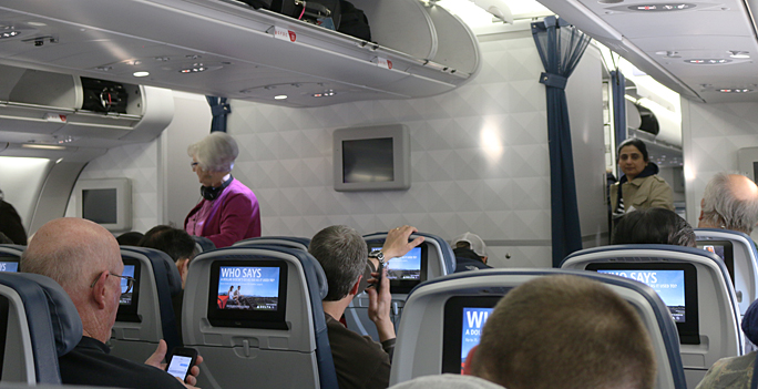 Delta Air Lines economy class cabin
