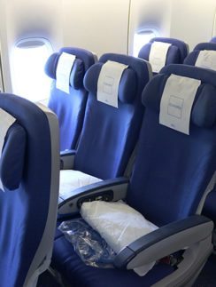 KLM Royal Dutch Airways economy class seats