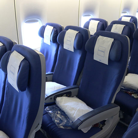 KLM Royal Dutch Airways economy class seats