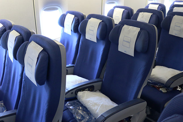 KLM Royal Dutch Airways economy class seats