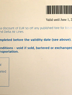 KLM Royal Dutch Airlines Voucher