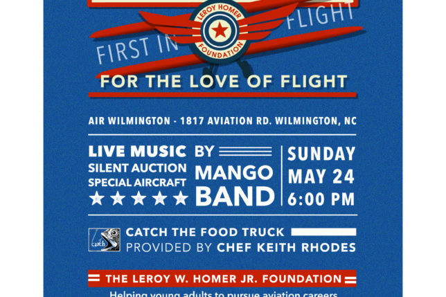 a blue and red poster