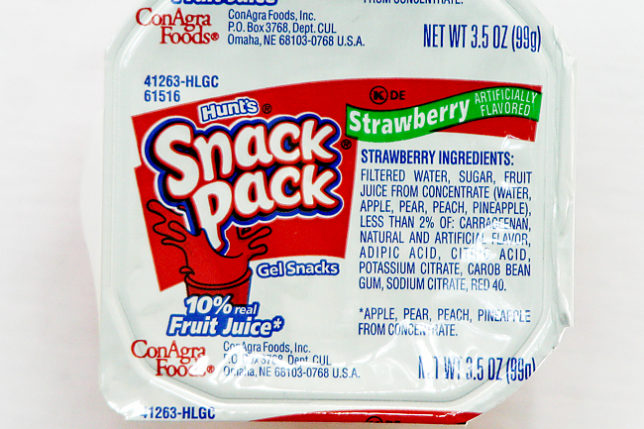 strawberry gelatin snack pack