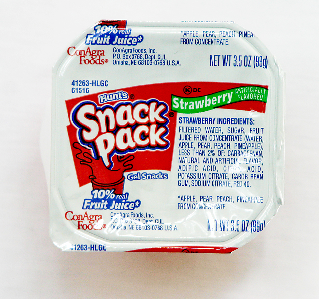 strawberry gelatin snack pack