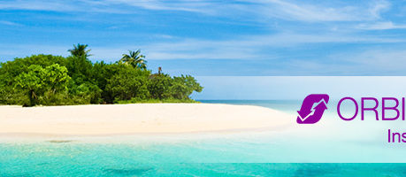 a beach with trees and blue water
