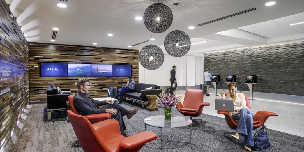 people sitting in a lounge area