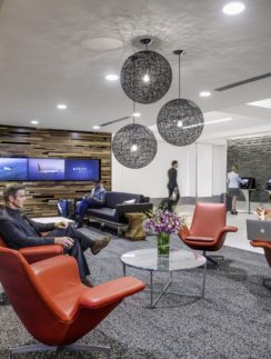 people sitting in a lounge area