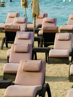 lounge chairs beach Hilton Abu Dhabi