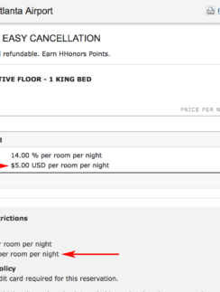 a screenshot of a hotel reservation