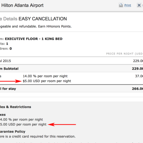 a screenshot of a hotel reservation