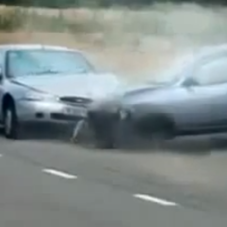 two cars on a road
