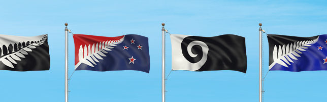 a flagpole with a black and white flag