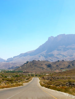 a road through a desert