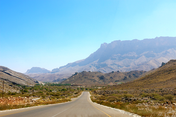 a road through a desert