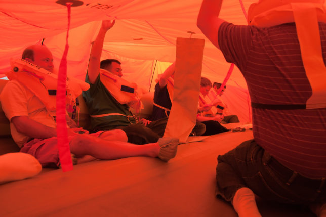 Road Warrior Training life raft Delta Air Lines FlyerTalk Event 2010