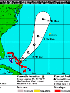 a map of a hurricane