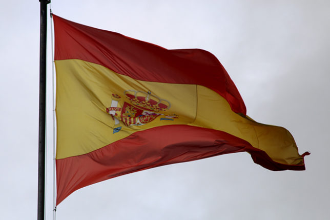 a red and yellow flag