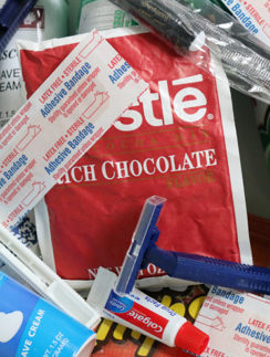 Free items razor shaving cream toothpaste