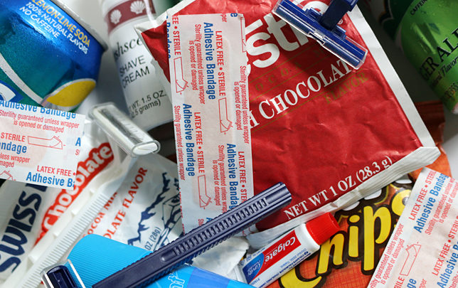 Free items razor shaving cream toothpaste