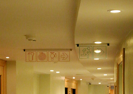 carbon monoxide detector hotel hallway