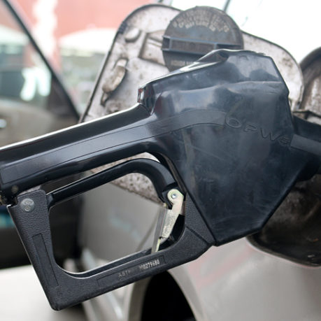 Gasoline fuel handle