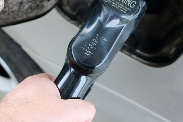 Pumping gasoline fuel