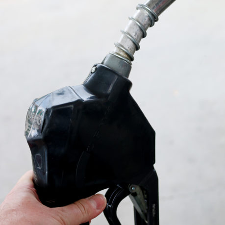 Gasoline pump handle