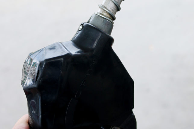 Gasoline pump handle